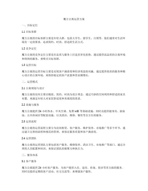 魔方公寓运营方案