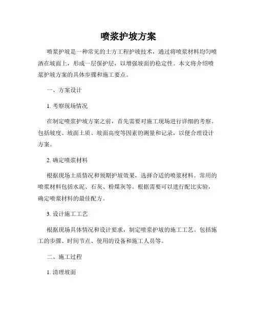 喷浆护坡方案