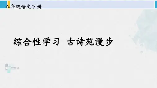 八年级语文下册 第三单元综合性学习 古诗苑漫步(课件)