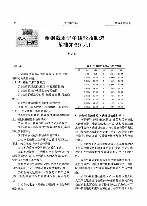 全钢载重子午线轮胎制造基础知识(九)