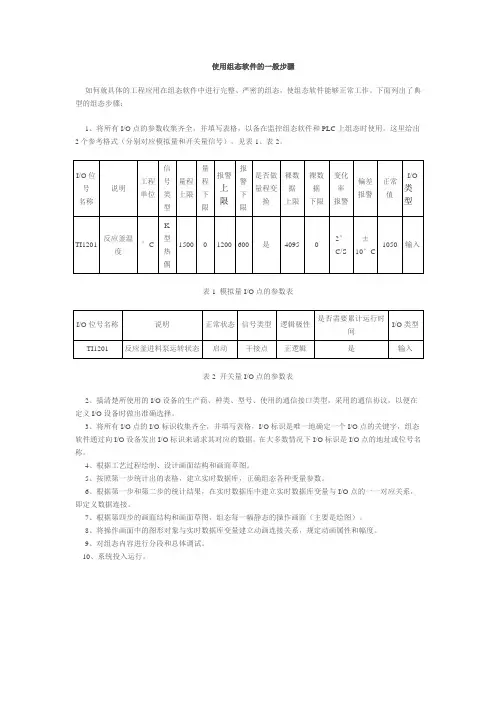 使用组态软件的一般步骤