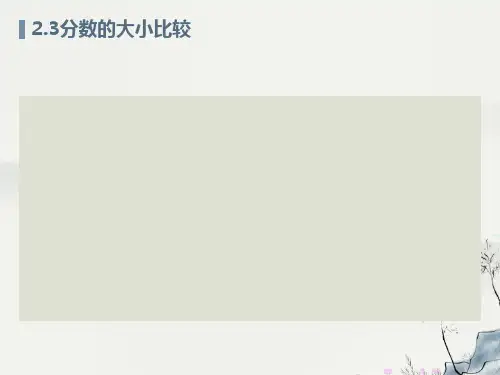 分数的大小比较