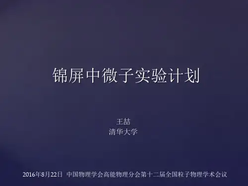 锦屏中微子试验计划-IndicoIHEP