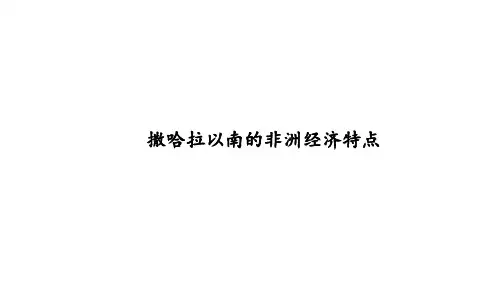 世界地理 第二十五讲：撒哈拉以南的非洲经济特点
