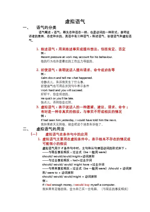 英语语法：虚拟语气归纳整理