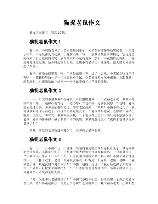猫捉老鼠作文
