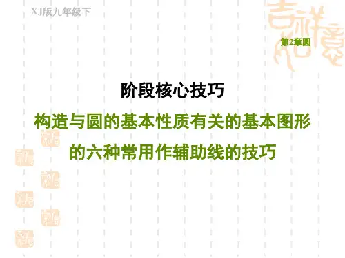 湘教版九年级下册数学 第2章 阶段核心技巧 构造与圆的基本性质有关的基本图形的六种常用作辅助线的技巧