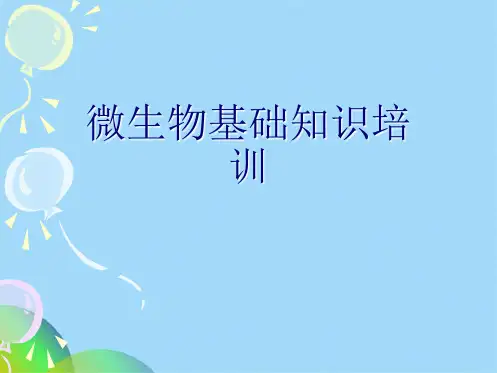 微生物基础知识培训(共44张PPT)