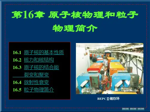第十六章原子核物理与基本粒子简介ppt课件