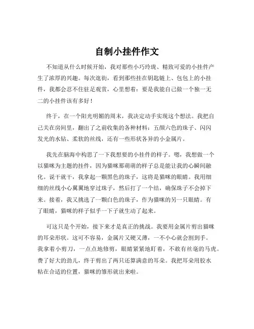 自制小挂件作文