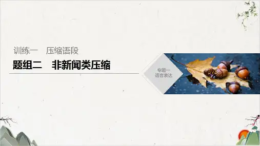 2020届高三高考语文复习专题：语言表达训练一题组二非新闻类压缩课件(20张)-优秀课件