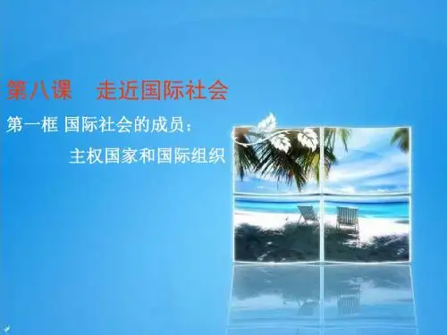 国际社会的成员：主权国家和国际组织优秀课件