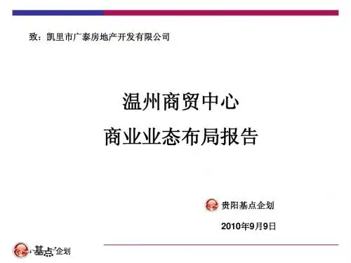 温州商贸中心项目商业布局报告