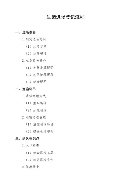 生猪进场登记流程