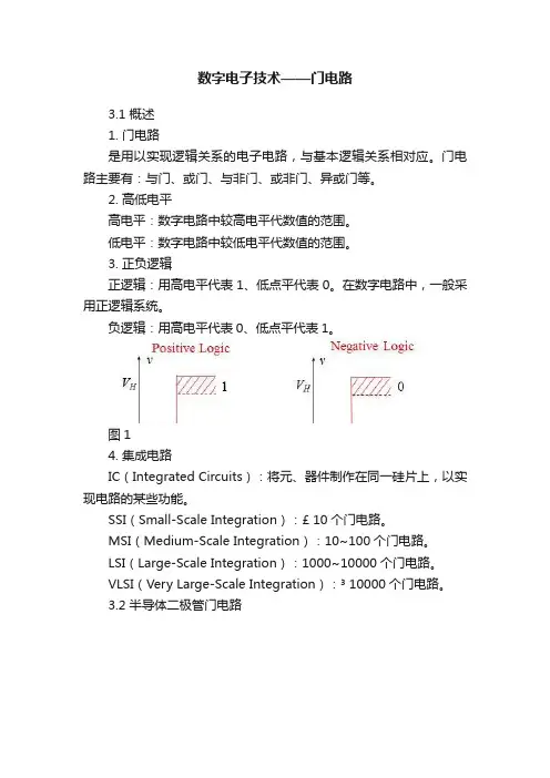 数字电子技术——门电路