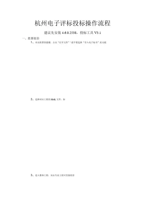 杭州电子评标投标操作流程