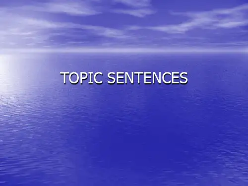TOPICSENTENCES