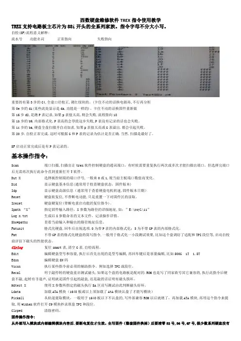 西数硬盘维修软件TREX指令使用教程