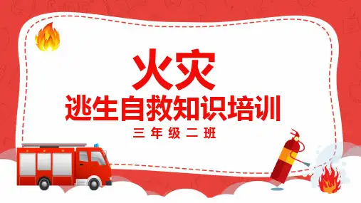 119消防日火灾逃生自救知识培训PPT课件