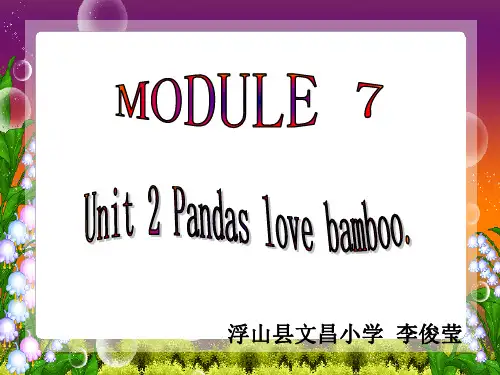 pandas love bamboo.熊猫吃竹子课件PPT