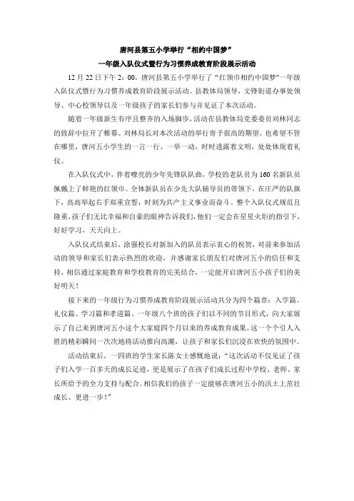 红领巾追梦活动报道