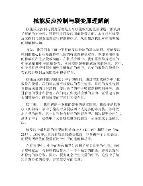 核能反应控制与裂变原理解剖