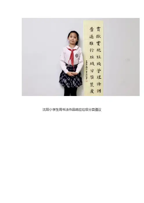 垃圾分类宣传标语书法作品