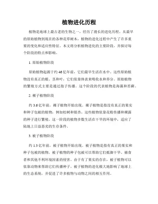 植物进化历程