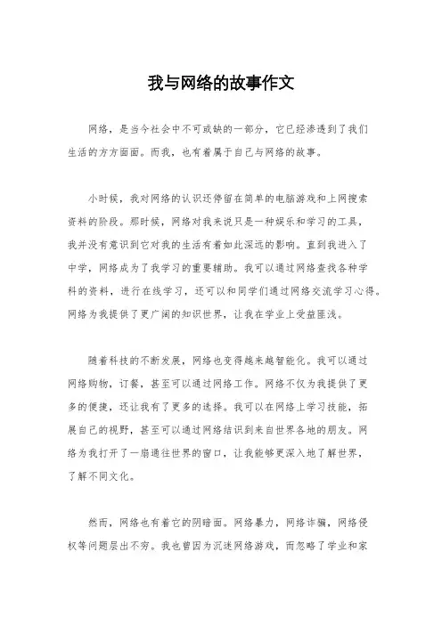 我与网络的故事作文