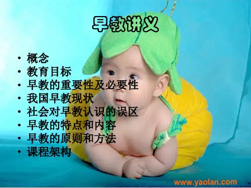 早教培训大纲 ppt课件