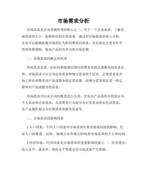 市场需求分析