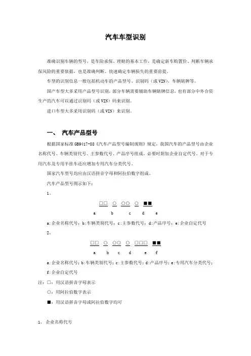 汽车车型识别