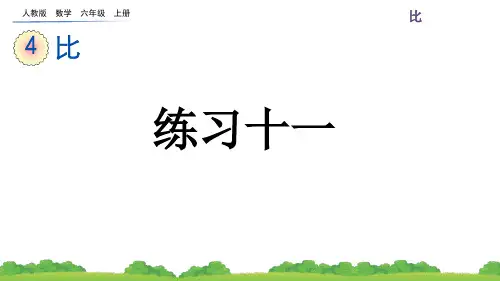 人教版数学六年级上册 练习十一