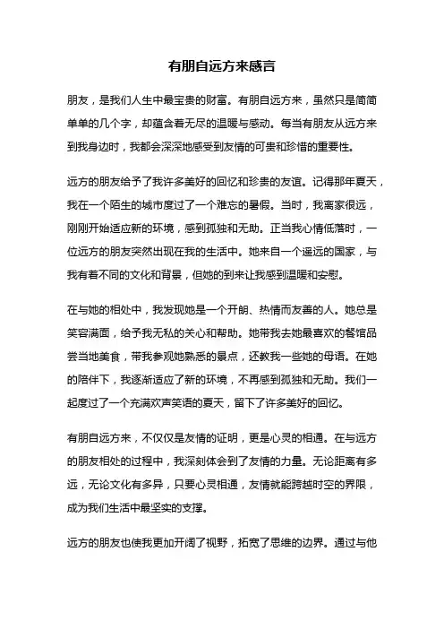 有朋自远方来感言