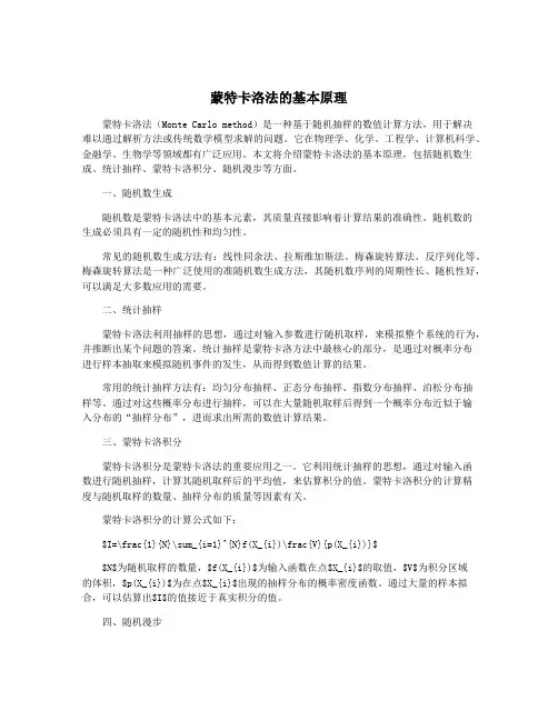 蒙特卡洛法的基本原理