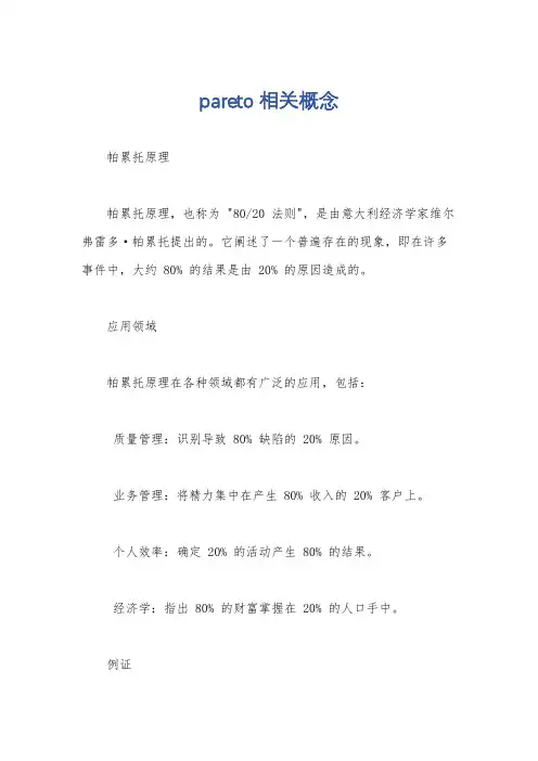 pareto相关概念