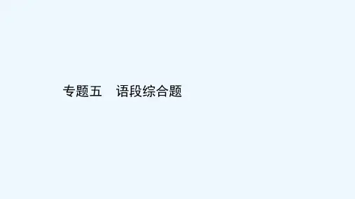 2020_2021学年高中语文专题五语段综合题课件新人教版选修语言文字应用