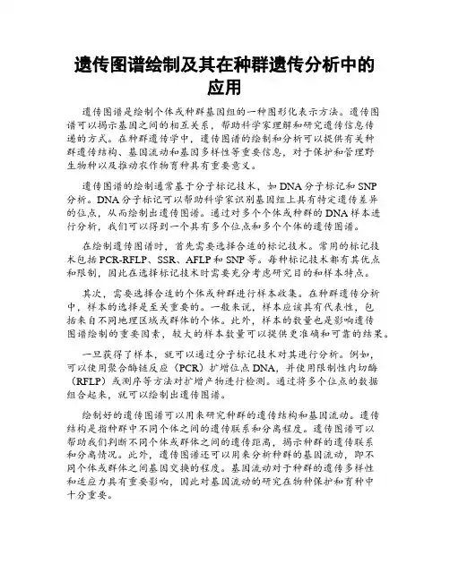 遗传图谱绘制及其在种群遗传分析中的应用