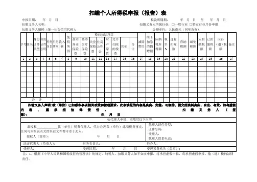 个人所得税申报表64412