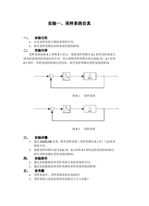 自控原理II实验指导书