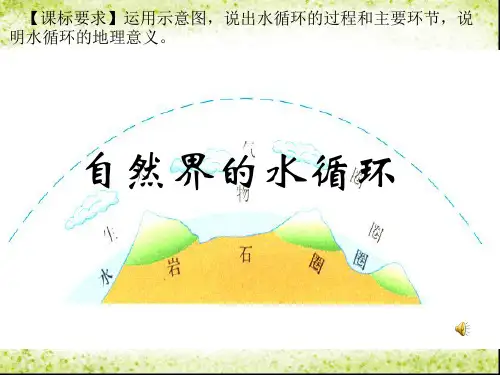 人教版高中地理必修一第三章第一节自然界的水循环  课件(共23张PPT)