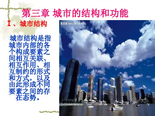 市政学课件第三章城市的功能与结构