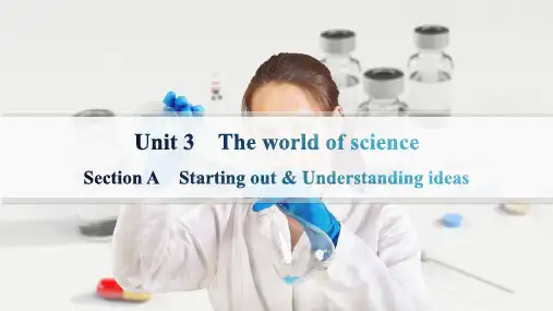 外研版高中英语学案必修三 Unit 3 The world of science Section A