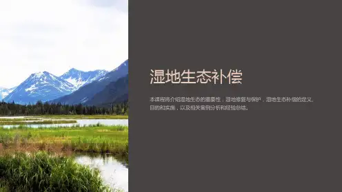 《湿地生态补偿》课件