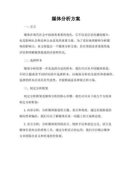 媒体分析方案