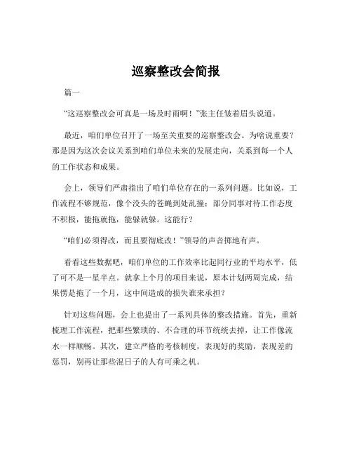 巡察整改会简报