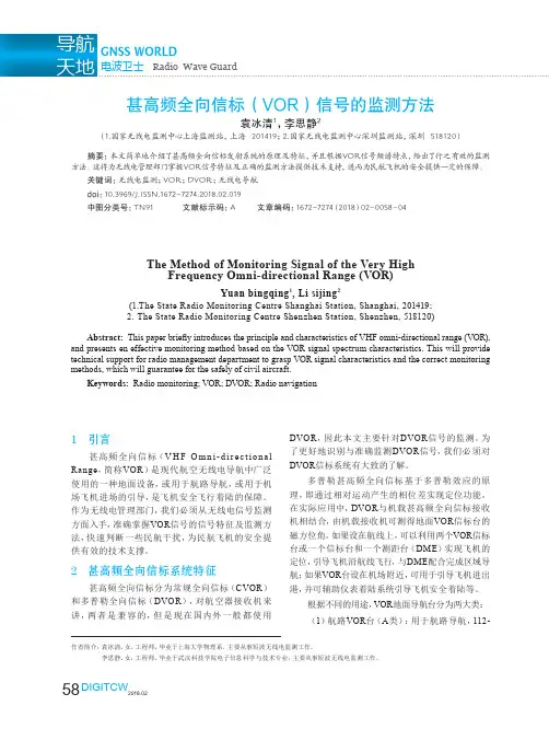 甚高频全向信标(VOR)信号的监测方法