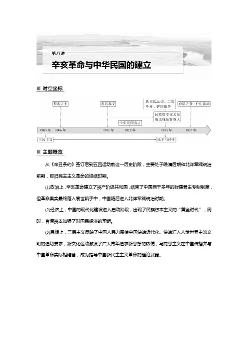 2023年高考历史一轮复习(部编版新高考) 第8讲 课题21 辛亥革命
