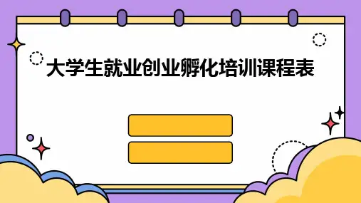 2024版大学生就业创业孵化培训课程表
