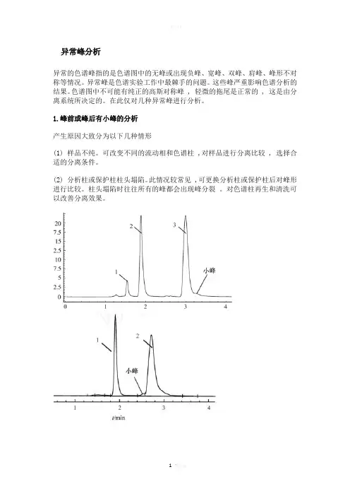 高效液相色谱中异常峰分析